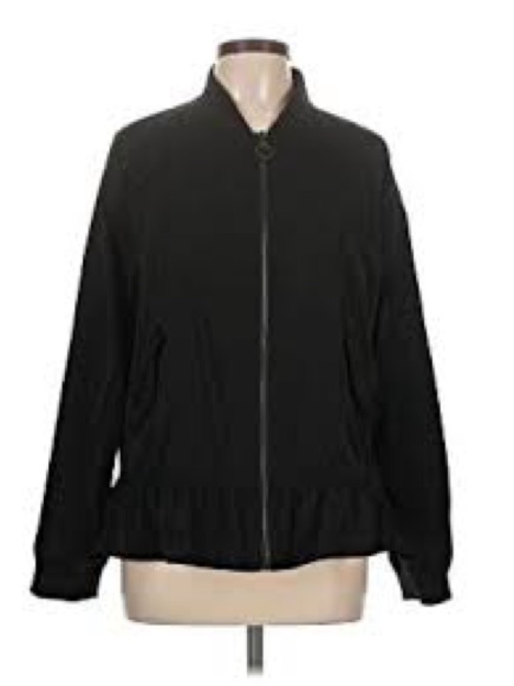 NWOT kate spade Black Zip-Front Bomber Jacket